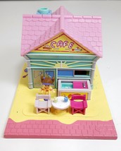 Vintage 1993 Polly Pocket Pollyville Beach Cafe Set w/ 2 Dolls Bluebird Toys - $23.12