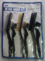 Harbor Freight 6 Piece Detail Brush Set, Steel, Brass Nylon New - $8.32