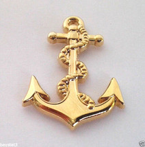 US Navy Anchor (Small Gold 1-1/16&quot;) Military Hat Pin 14085 Free Shipping - £8.62 GBP