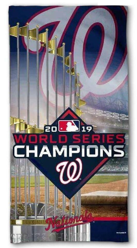 MLB Washington Nationals 2019 World Series Champs Beach Towel 30"x60" WinCraft - $32.99