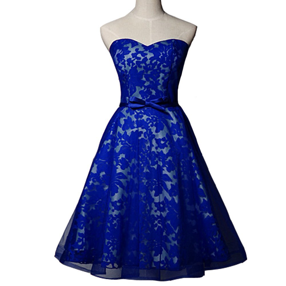 Kivary Lace Short A Line Sash Prom Dresses Homecoming Cocktail Party Gowns Rooya
