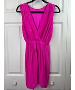 Amanda Uprichard Silk Mini Dress Hot Pink Size XS Barbie Pink - $61.71