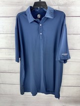 FootJoy Golf Polo Shirt Short Sleeve Blue Striped Performance Mens Size 2XL - $15.90
