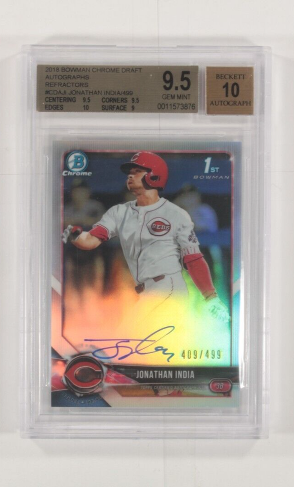 Primary image for Authenticity Guarantee 
2018 Bowman Chrome Draft Autographs Refr. Jonathan In...