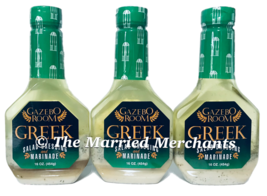 3 - Gazebo Room Greek Salad Dressing &amp; Marinade 16 oz ea Gluten Free 202... - $34.99