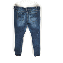 Arizona Womens Super Skinny Jeans Blue Pocket Dark Wash Faded Mid Rise 1... - £9.48 GBP