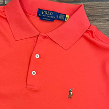 Polo Ralph Lauren $110 Classic Fit Performance Polo Shirt Large Orange Red - £33.09 GBP