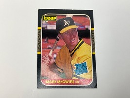 1987 Leaf #46 Mark McGwire Rated Rookie Baseball Card Athletics Excellent - £14.63 GBP