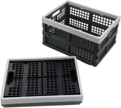 Doryh 16-Liter Collapsible Storage Crates/Stackable Storage Container Basket, Se - £27.00 GBP