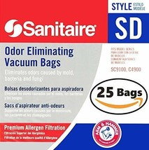 Electrolux Sanitaire SD Odor 25 Pack. OEM Professional Quality Long Life Filters - $40.92