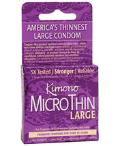 'kimono Micro Thin Large Condom - Box Of 3 - $14.99