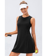 Black Solid Color Sleeveless Basic Active Mini Dress - $585.29 MXN
