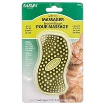 Safari Cat Rubber Curry Brush Soft Tip Massager Reduce shedding and removes Hair - £9.26 GBP
