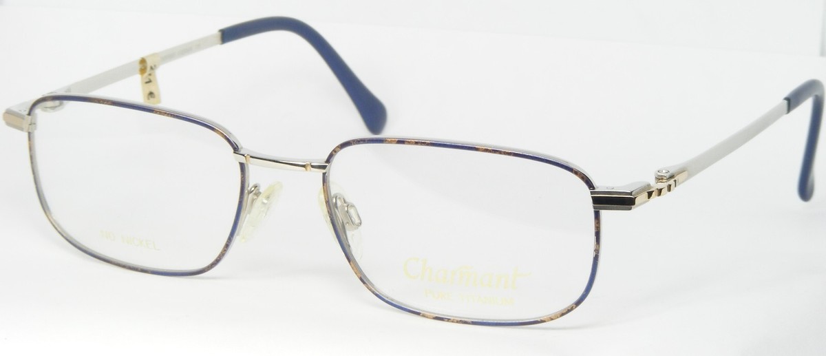 Vintage Charmant Titan EU7720 BL Blau / Gold / Andere Brille 53-18-135mm - $115.79