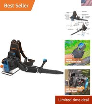 No-Pull Backpack Leaf Blower, Gas-Powered with Electric Start, 31cc 2-Cy... - $376.18