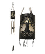 Celtic Tree Of Life Cylindrical Steel Metal Filigree Hanging Solar Wind ... - €27,78 EUR