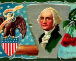 Patriotic John Winsch George Washington Eagle Crest Foil Embossed Postca... - $14.80