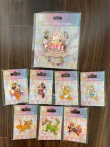 Tokyo Disney 40th Anniversary Complete set of 8 pin badges Mickey Minnie Friends - £114.86 GBP