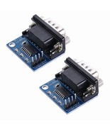 2Pcs Max3232 3.3V To 5V Db9 Male Rs232 Serial Prot To Ttl Converter Modu... - £13.34 GBP