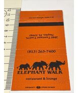 Matchbook Cover  Elephant Walk  restaurant&amp; lounge  Naples, FL  Unstruck... - $17.09 CAD