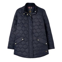 NWT Womens Size 6 Joules Navy Blue Rosedale Mid Length Quilted Coat - £50.80 GBP