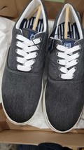 Chaps Mens Canvas Lace Up Shoes Size 9M Color Charcoal - $29.69