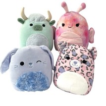 Squishmallows 4-Pack Set 7&quot; Bunny Leopard Butterfly Cow NEW **Box Not Included** - £11.76 GBP