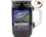 2x Mugs Blackburn&#39;s Blackberry Flavored Fat Free Jelly Mugs 18oz Fast Sh... - $18.96