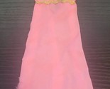 Vintage Barbie Francie Fashion Dress Pink Gold Accents Outfit Gown 1970s - £15.68 GBP