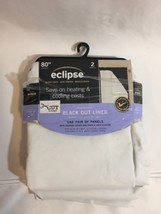 Eclipse Shower Curtens Block Light Rod Pocket Panel 27 Inches Width White 80 L - $28.69