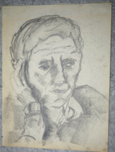 Abstract Charcoal Drawing Art by Joni Heyman Portrait of an Old Woman - £20.77 GBP