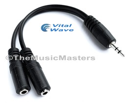 3.5mm (1/8&quot;) Stereo Headphone Splitter Adapter Audio Cable Cord (1M - 2F) VWLTW - £5.32 GBP