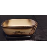 Japanese Bonsai Pot Clay Oval Japanese landscape mountain drawings - £1,278.53 GBP