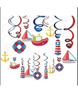 Lot Of 3 Kristin Paradise 30Ct Nautical Hanging Swirl Decorations Boat O... - $33.09 CAD