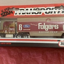super star transportersr mathcbox folgers racing team truck - $12.62
