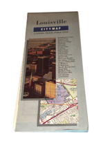 Louisville Gousha Travel Publication Vintage City Map 1989 - £3.89 GBP
