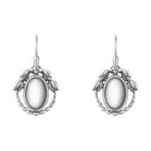 2021 Heritage Georg Jensen Sterling Silver Earrings Silver Stone Drop - New - $365.58 CAD