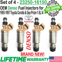 Brand New x4 Genuine DENSO Fuel Injectors For 1993-1997 Toyota Corolla 1.6L I4 - $267.29