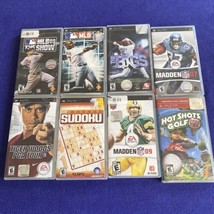 Sony PSP Lot of 8 Games - MLB, Tiger Woods, Madden, Hot Shots - Tested - £28.30 GBP