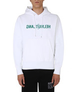NWT Helmut Lang Mirrored Logo White Hoodie S Mens M Womens - $272.17 CAD