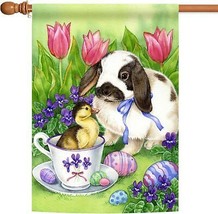 102082 Easter Friends Easter Flag 28x40 Inch Double Sided for Outdoor Sp... - £24.49 GBP