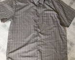 Duke Haband Western Shirt Pearl Snap Buttons Size Large Brown Plaid Shor... - $20.31