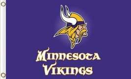 Minnesota Vikings Digital Vertical Flag 3X5 Ft Polyester Banner USA 90x1... - $375.42 MXN