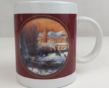 Vintage Thomas Kinkade Victorian Christmas II Coffee Mug Cup 3.75&quot; Tall - $6.78