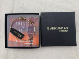 Alex and Ani America the Beautiful Amber Waves Gold Tone Bracelet NWT and BOX  - £14.97 GBP