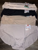 Hanes Ultimate 4-Pair Womens Ultra Light Bikini Underwear Panties Nylon (E), L/7 - £24.10 GBP