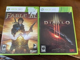 2 Games FABLE III 3 Xbox 360 &amp; Diablo - £11.40 GBP
