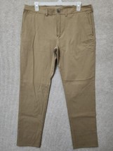 Mack Weldon Tech Chino Pants Mens 38x34 Brown Straight Leg Stretch NEW - £46.64 GBP