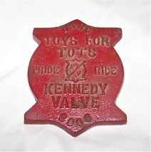 2000 USMC TOYS FOR TOTS PRIDE RIDE KENNEDY VALVE METAL PLAQUE SIGN MARINES - $49.49