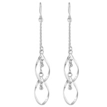 Chained Waterdrop Mobile Sterling Silver Dangle Earrings - £16.61 GBP